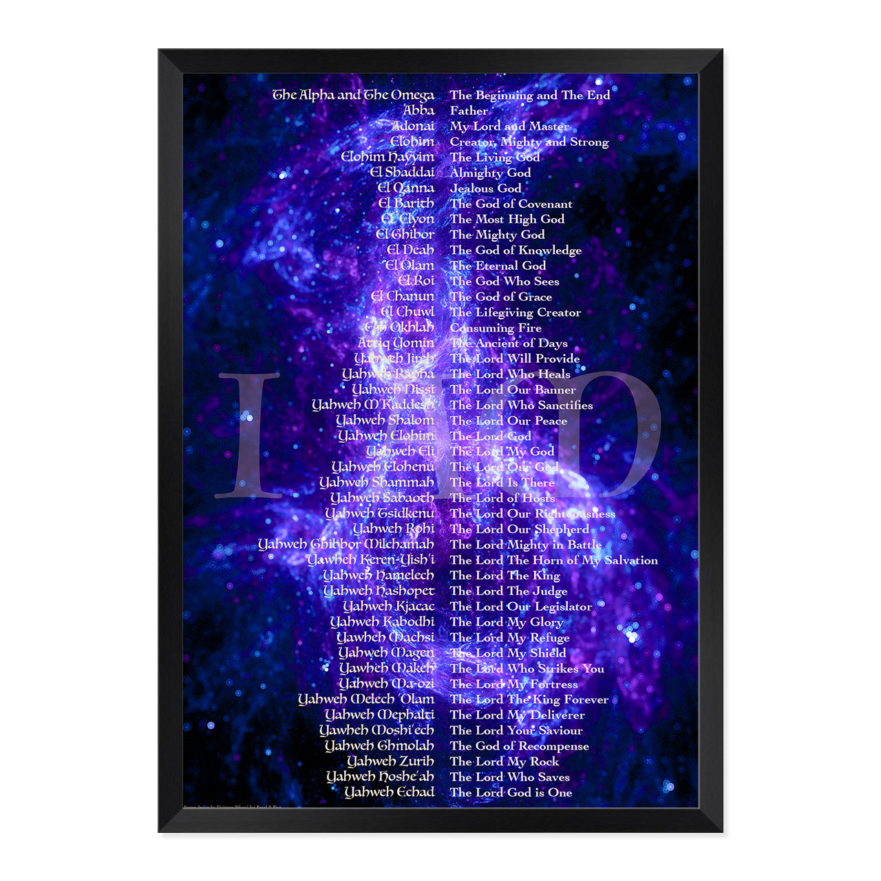 Names of God Blue Fire